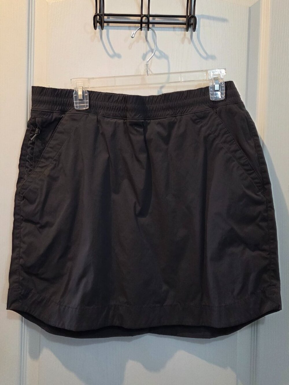 Duluth Trading Co AKHG Access Point Pull-On Skort Size 14 Charcoal Gray